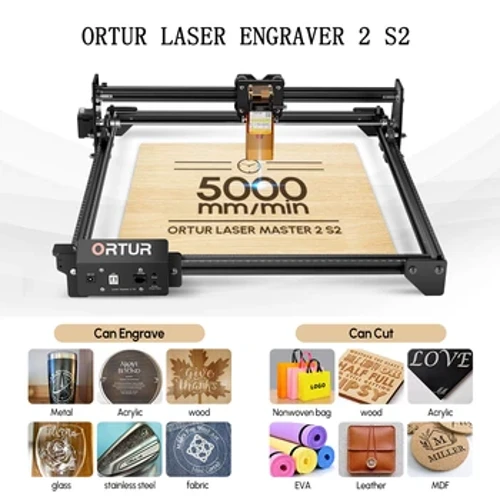 ORTUR Desktop Laser Graver Y-akse Roterende Roller Gravering Cutting Cutter Machine Tre Metall Akryl Trebearbeiding 390x410mm