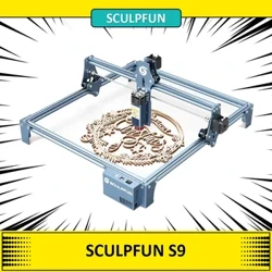 მარაგშია SCULPFUN S9 ლაზერული გრავიორი 90 ვტ მანქანა ულტრა თხელი ლაზერული სხივის ფორმირების ტექნოლოგია ხის აკრილის ლაზერული გრავიორი