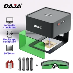 Engraver Léasair DAJA CNC Diy DJ6 Meaisín Greanadh Léasair 3000mw Fast Mini Lógó Mark Printer Cutter Adhmadóireacht Plaisteach Adhmaid