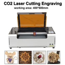 Mașină de gravat cu laser CO2 400*600mm Mașină de tăiat cu laser 50W Tub laser Gravura cu laser Instrumente pentru prelucrarea lemnului Material piele