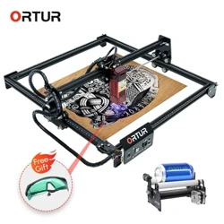 ORTUR Laser Engraver OLM2 S2 Y-axis Laser Rotary Roller Papama'a togitogiga tipi tipi masini u'amea 390x410mm.