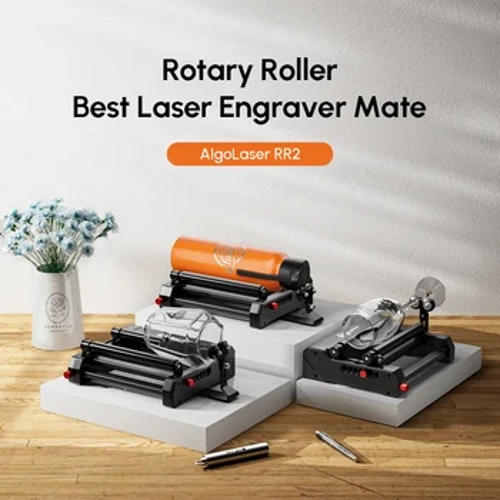 Rouleau rotatif Algolaser RR2 compatible avec TOUTES les machines laser Algolaser pour la gravure d'objets cylindriques