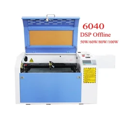Máquina cortadora de acrílico con grabado láser CO2 6040, 100W, 80W, 60W, 50W, 40W, tubo de 600x400mm, sistema fuera de línea para madera contrachapada MDF
