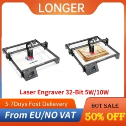 LONGER RAY5 5 W/10 W Lasergravierer, 0,06 x 0,06 mm Laserpunkt, Touchscreen, Offline-Schnitzerei, 32-Bit-Chipsatz, WiFi-Verbindung