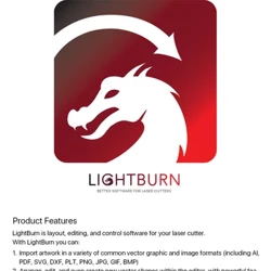 LightBurn Control Software Licenca za sve marke mašina za lasersko graviranje Ortur Aufero X-tool TwoTrees Sclupful Gcode