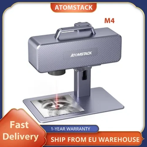 Máy khắc laser cầm tay Atomstack M4 1064nm Nguồn sáng hồng ngoại Máy khắc cầm tay để bàn có độ chính xác cao