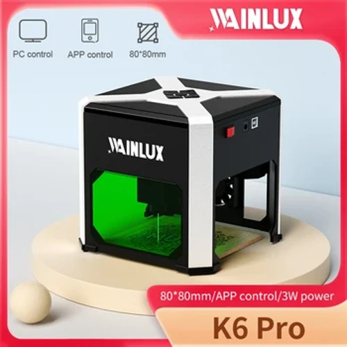 Wainlux Laser Engraver K6 Mark Printer Cutter Trebearbeidingsmaskiner Plast 3000mw Bluetooth Mini Laser Gravering Markeringsmaskin