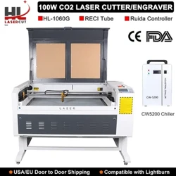 I-Reci W4 HL 1060G CO2 100W Umshini Wokudweba We-Laser Ruida6445 1000x600mm I-Auto Focus Laser Cutter Engraver