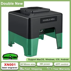 DoubleNew Mini Khắc 3000 MW Di Động Để Bàn Bluetooth CNC Laser Khắc DIY Logo Máy In Cắt Dụng Cụ Làm Rau Cau