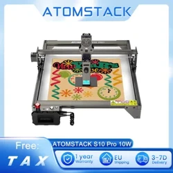 ATOMSTACK S10 Pro 10W Laser Engraver Cutter 50W Power Powered-Focus 0.08x0.06mm Compressed Spot Offline Inafanya kazi 410x400mm