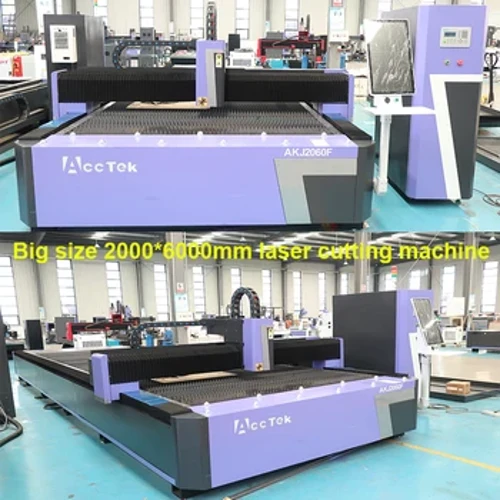 ACCTEK Máy cắt laser sợi quang kích thước lớn 2000 * 6000mm 4kw 6kw 8kw 12kw Nguồn laser