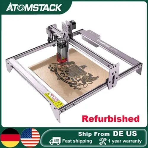 Renovert Atomstack A5 Pro Laser Engraver Cutter 5W Ultra-Fine 410*400mm 40W Desktop CNC Metal Engraving Wood Cutting Machine