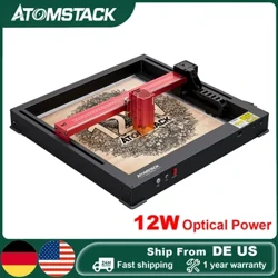AtomStack A12 Pro Laser Engraver 12W Optisch Power Diy High Precise Laser Gravure Cutting Machine gratis installatie 370x310mm
