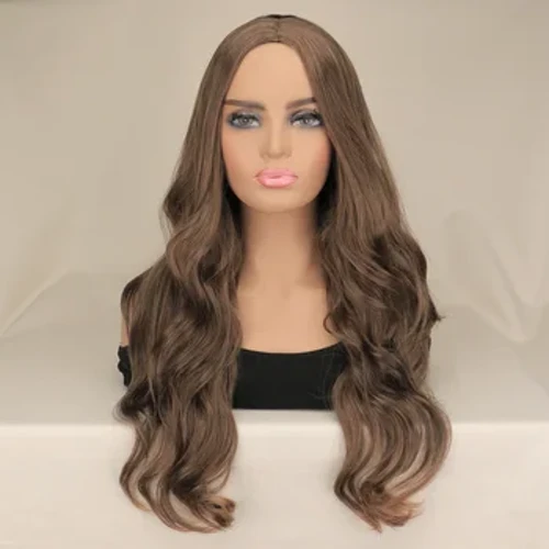 Long Black Brown Cosplay Wigs Curly Halloween Costume Babae Long Wavy Womans Color Synthetic Hairs Natural Party Wigs