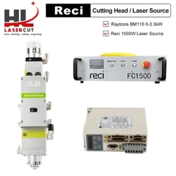 Cabeça de corte a laser Raytools BM110 3,3 kW FL125 com fonte de laser Reci 1500 W para máquina de corte a laser de fibra