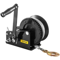 Tay quay dây VEVOR, Tời tay hạng nặng công suất 3500 LBS với cáp dây 10 m & móc hợp kim, Bánh cóc vận hành bằng tay hai chiều 2 bánh