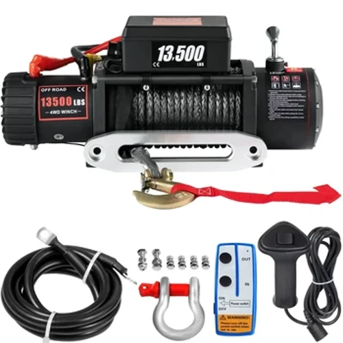 VEVOR 13500 LBS CAMIÓN ELÉCTRICO WINCH12V ELECTRICO ATV CERCA SINTÉTICA CON CONTROL REMOTO PARA CAMIÓN DE ATV ATV 4x4