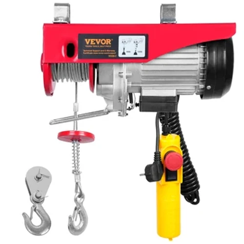 VEVOR Electric Hoist 1320/2200/550 lbs  Electric Steel Wire Winch with14ft Wired Remote Control for Garage Warehouse Factory