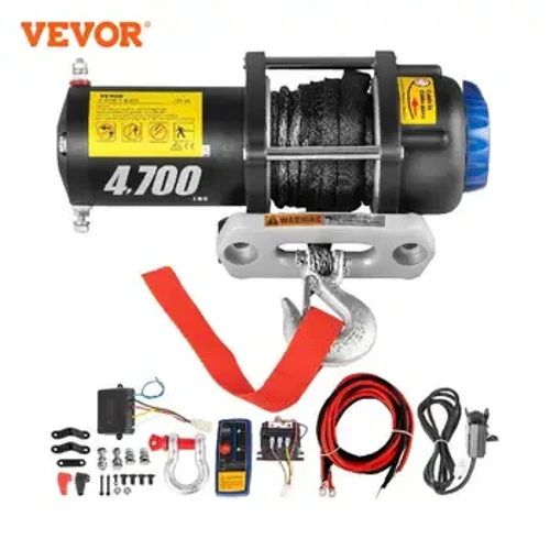 VEVOR Tời Điện Xe Tải Tời 12V 4500LBS Dây Tổng Hợp Ngoài Đường Chống Nước ATV Xe UTV Tời W/Điều Khiển Từ Xa Không Dây