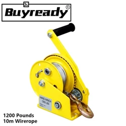 1200 Cân 10M Wirerope Vận Hành Bằng Tay Tời Bằng Tay Lực Kéo Tời Tời Cần Trục Hai Chiều Tự Khóa Nhỏ Di Động tời