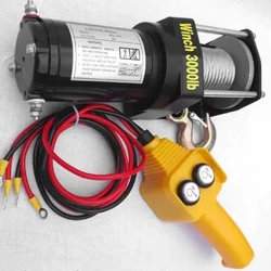 Tời điện ô tô 12v24v ô tô cần cẩu nhỏ ô tô tự cứu tời điện kéo nâng