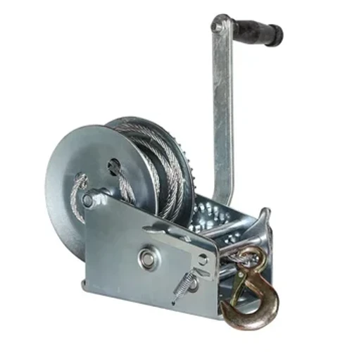 Guincho de elevação manual doméstico, 600 lb-3000 lb, máquina de tração com travamento automático com corda de fio de aço