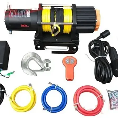 Verricello elettrico 6000LB 12V con telecomando senza fili Estrattore per utensili manuali per rimorchio chiatta per camion con corda flessibile