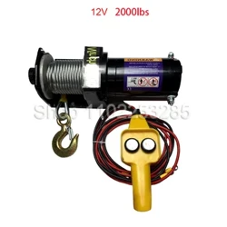 2000 Ibs Xe tự cứu tời địa hình Tời điện 12V/24V cho cần cẩu xe