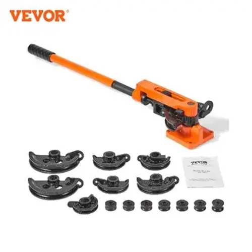 Llawlyfr VEVOR Pipe Bender 7 Plygu Dies Multifunction Dur Copr Peiriant Plygu Lever Math Dyletswydd Trwm Tiwb Offer Bender
