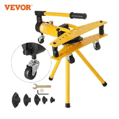 VEVOR SWG-1 Integral Manual Hidrolik Pipa Bender Diameter 13-34mm dengan 6 Dies Kit 10Ton Multifungsi Baja Tembaga Tube Bending Tool