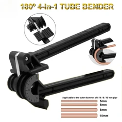 4mm 6mm 8mm 10mm Inhlanganisela Yeshubhu Bender 4-in-1 Ithubhu Le-Bender Ipayipi Ithuluzi Lokugoqa I-Tubing Bender Brake Fuel Curving Pliers
