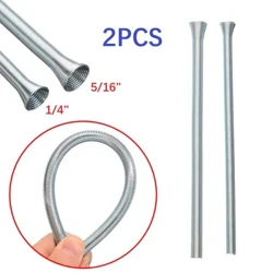 2pcs Manual Spring Steel Pipe Bender Alumini Tube Pi'u Meafaigaluega Chromium Plating Tube Bender 5/16 1/4