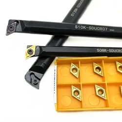Giá đỡ dụng cụ tiện bên trong SDUCR S08K S10K S12M S14N S16Q SDUCR07 Thanh khoan chèn cacbua để cắt DCMT070204 VP15TF