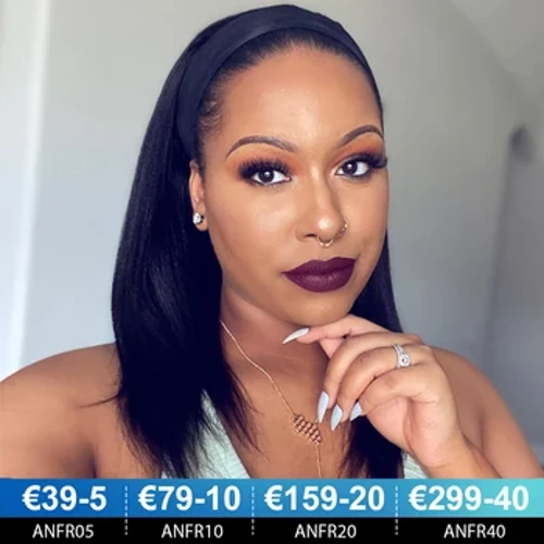Parrucca diritta per capelli Parrucca brasiliana liscia Capelli naturali umani Capelli da donna 20 pollici Parrucca sciarpa densità 180% Capelli Remy Capelli Jarin
