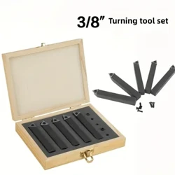 3/8" Fa'asinomaga Carbide Lathe Li'u Meafaigaluega U'amea Lathe Meafaigaluega Fa'aofiina Fa'amau ma Carbide Fa'aofiina Lathe Lathe Liu Meafaigaluega Set