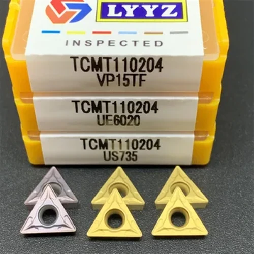10PCS TCMT110204 VP15TF/UE6020/US735 Karbidová čepeľ Vonkajší sústružnícky nástroj CNC sústružnícky sústruh Vložka pre sústruženie ocele, nehrdzavejúca oceľ