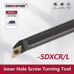 Internt vendeverktøy S08K/S10K/S12M/S14N/S16Q/S20R/S25S-SDXCR07/11 Lathe Turning CNC Cutting Tool Cutter Bar