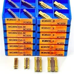 MGMN150 MGMN200 MGMN300 MGMN400 PC9030 NC3020 NC3030 Turning Tool Grooving Inaingiza Vyombo vya Kukata Carbide ya Blade Lathe MGMN