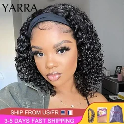 Wig band pen kinky cyrliog Brasil Gwallt Dynol 8-30 Modfedd Wigiau Gwallt Dynol Kinky Curly Heb Gludiog i Ferched Hawdd i'w Mynd 180% Yarra