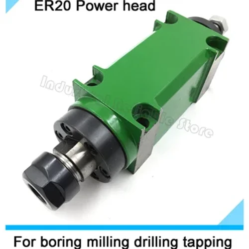 750W 1Hp ER20 Spindel Power Head Max.3000 ~ 8000rpm Machine Tool Spindle Head fir langweileg Fräsbueren Héichgeschwindeg Waasserdicht
