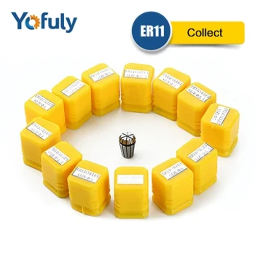 Yofuly 13 Pcs ER11 Collet Chuck 1-7mm CNC ER11 Presisi Tinggi Spindle Collet untuk Mesin Ukiran CNC Spindle Milling Tools