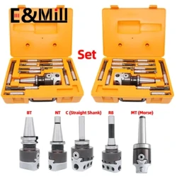 et sett MT2 MT3 MT4 C20 C25 BT30 BT40 NT30 NT40 R8 M10 M12 M16 + F1 2 tommer 50 Borehode 12mm Borestang For fresemaskin