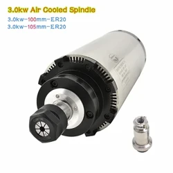 CNC Air Cooled Spindle Motor 3000W 3.0KW diameter 100 105mm CNC Router Tools Para sa Milling machine