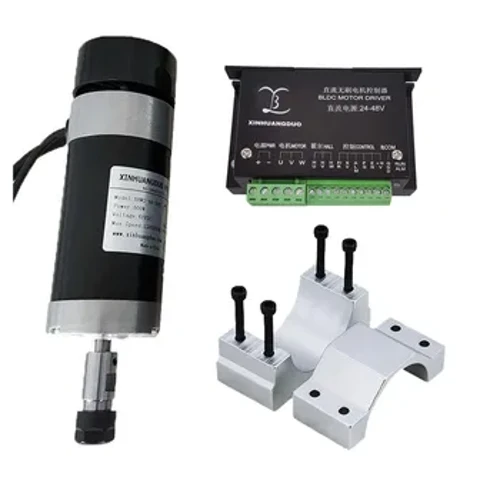 500W 48V kefe nélküli CNC router orsómotor DC szerszámgép orsó + DC kefe nélküli motor meghajtó + 1 db 57 mm-es bilincs
