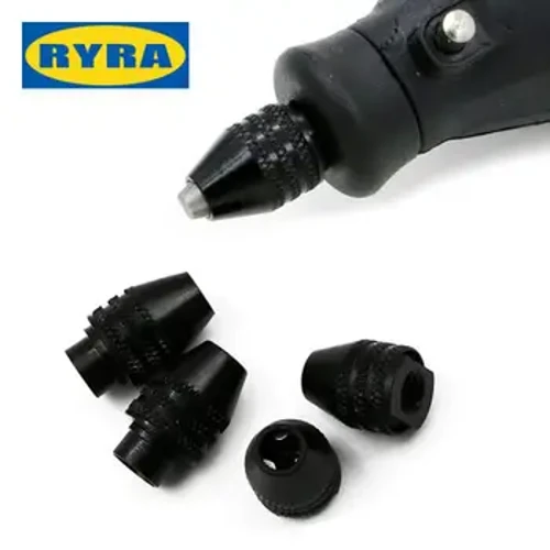 Mini borr spindel chuck spindel chuck adapter universal multi borr chuck snabb nyckelfria dremel roterande verktyg borr bit 0,3-3,2 mm