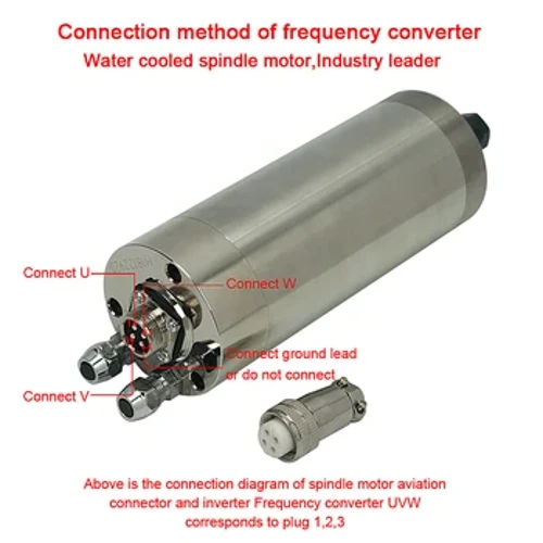 Water-Cooled Spindle Motor 220V 800W 1.5KW 2.2KW para sa CNC Engraving Machine na may 4 Bearings CNC Router Woodworking Tools