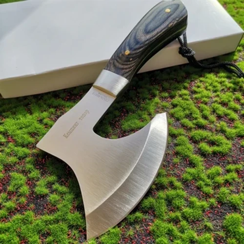 Axt Faarf Holz Handle Taktesch Outdoor Selbstverteidegung Axt Multifunktioun Camping Axt fir Holzaarbecht Am Dschungel Axt Tool