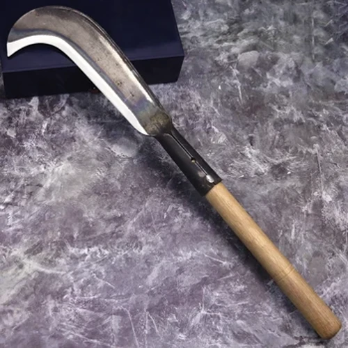 WPKOPYA Héich Kuelestoff Stahl scharf Outdoor Holz + hëlze Grëff, Haushalts Bauerenhaff Messer, Outdoor Camping Strooss Clearing Messer
