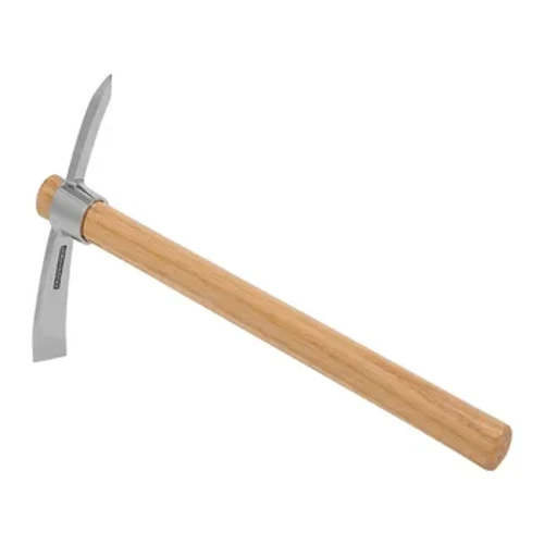 Pioche multifonctionnelle pour jardin de Camping en plein air, houe robuste en acier inoxydable, houe à main avec manche en bois