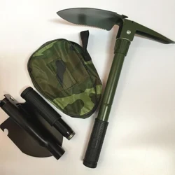 Cắm Trại Ngoài Trời Xẻng Vườn Mini Gấp Xẻng Inox Trồng Rau Đào Xẻng Rìu Dụng Cụ Phụ Kiện